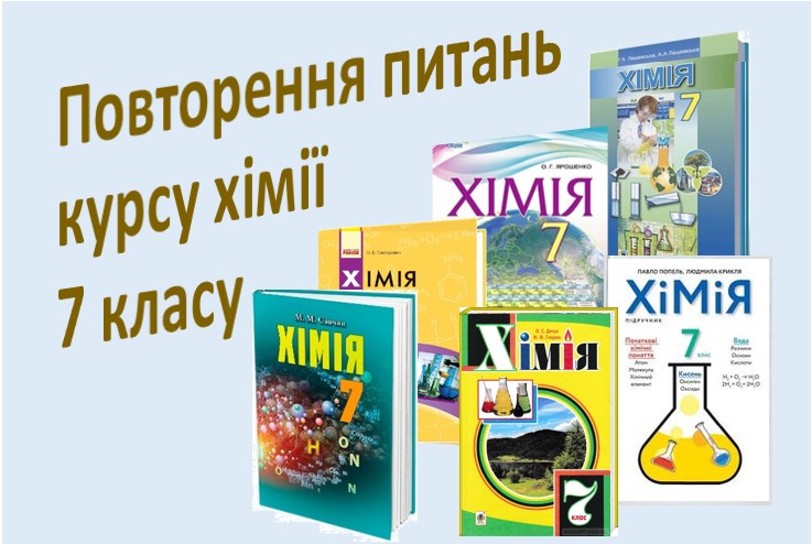 Повторення хімічних понять курсу хімії 7-го класу