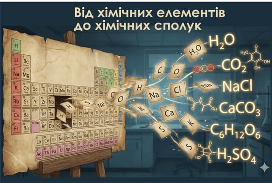 Від хімічних елементів до хімічних сполук